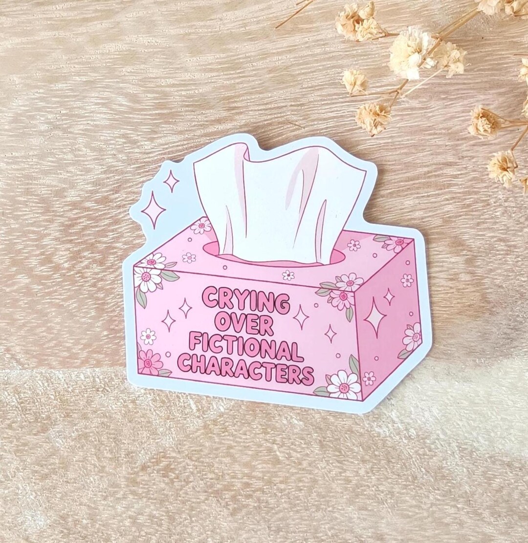 Crying Over Fictional Characters Sticker - Etsy