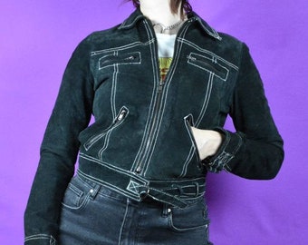 paris blues leather jacket