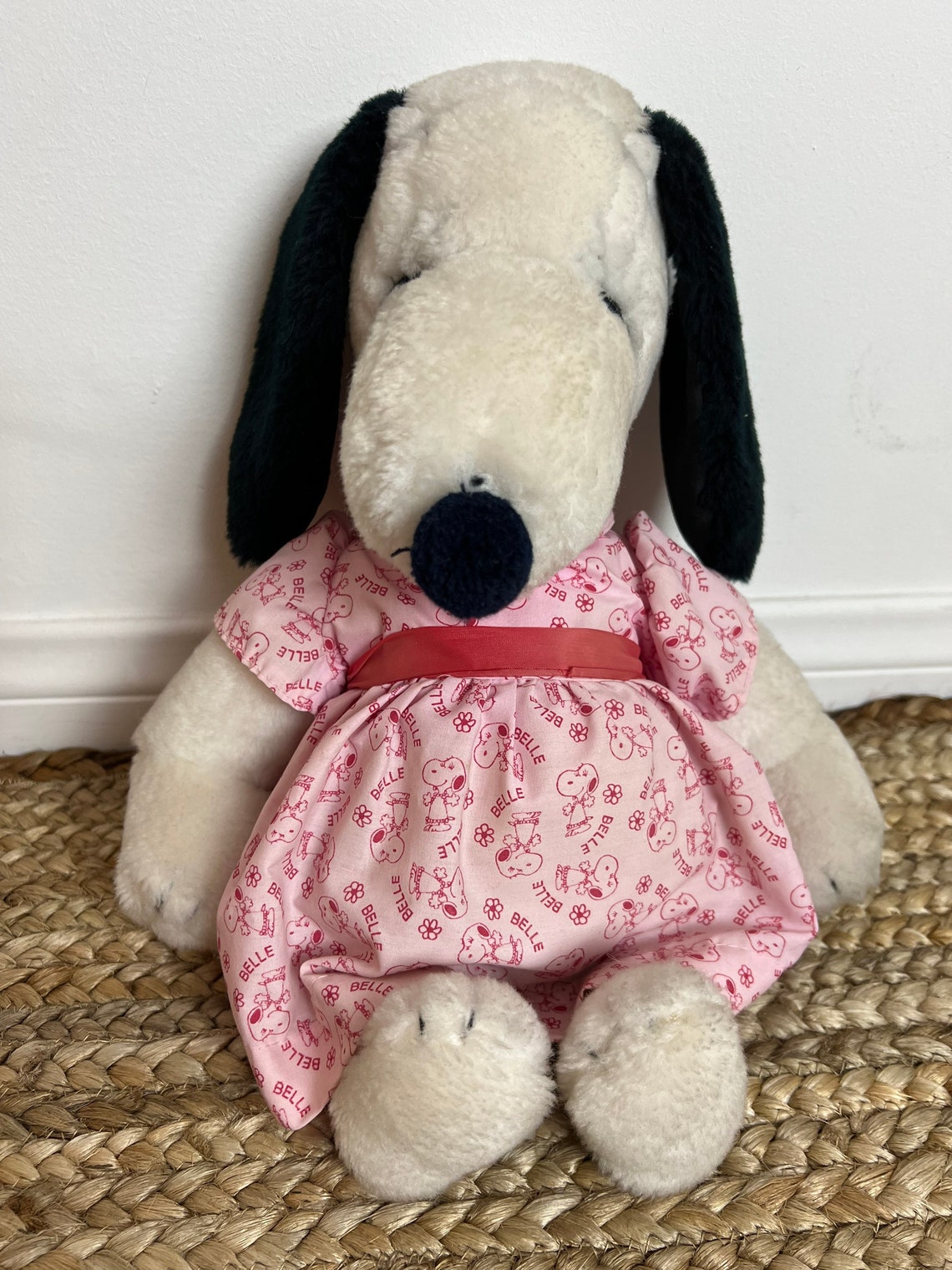 Vintage 1958 Female Snoopy Plush Doll With Original Dress 14 Etsy