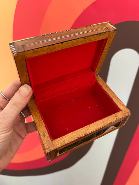 Vintage handmade ancient Egyptian carved wooden j… - image 7