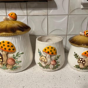 Sears Merry Mushroom Canister Set - Etsy