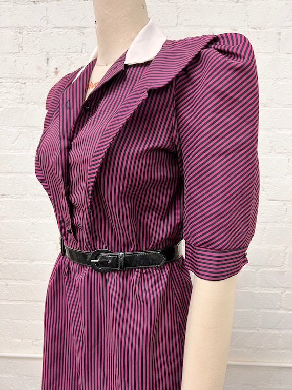 Vintage 80s new wave punk pin striped secretary p… - image 5