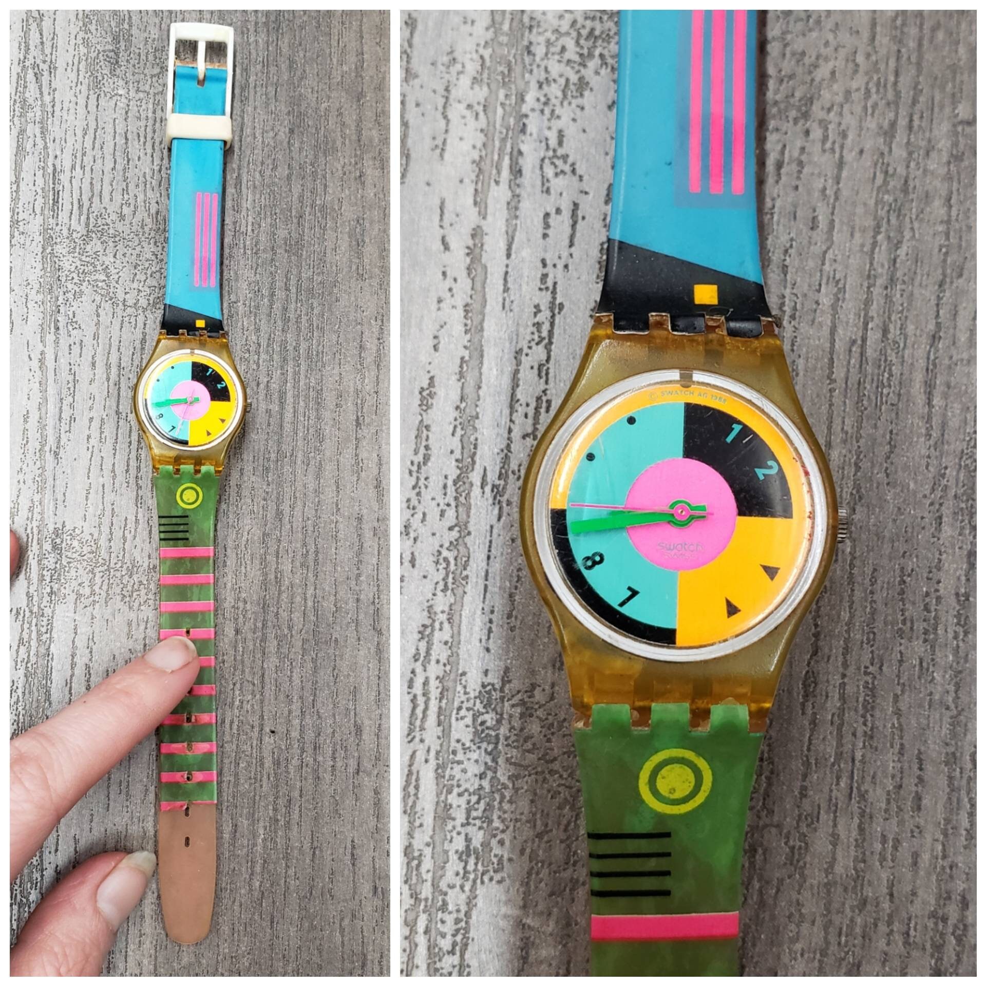 Vintage 80s Swatch Watch Neon Postmodern New Wave - Etsy
