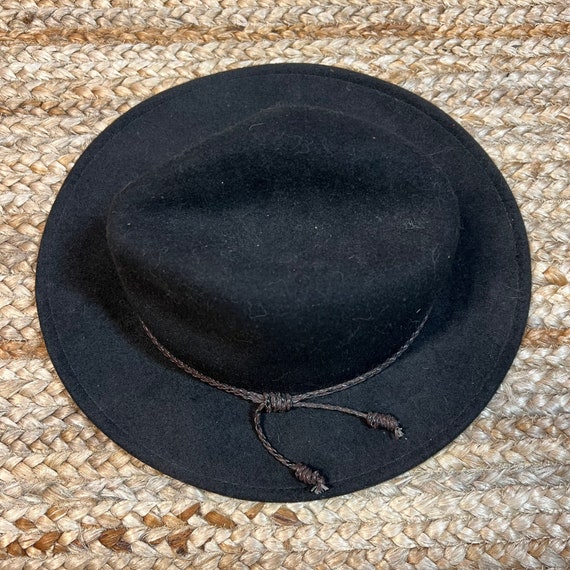 Olive & Pique Black Wool Western Piched Crown Boa… - image 3