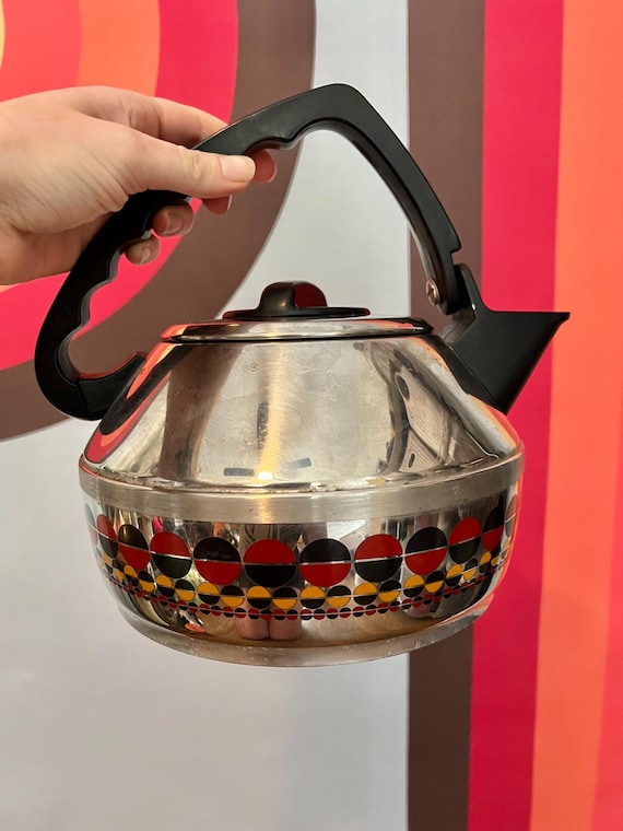Rare Vintage 80s Fissler Germany Solaryme Dot Space Age Chrome