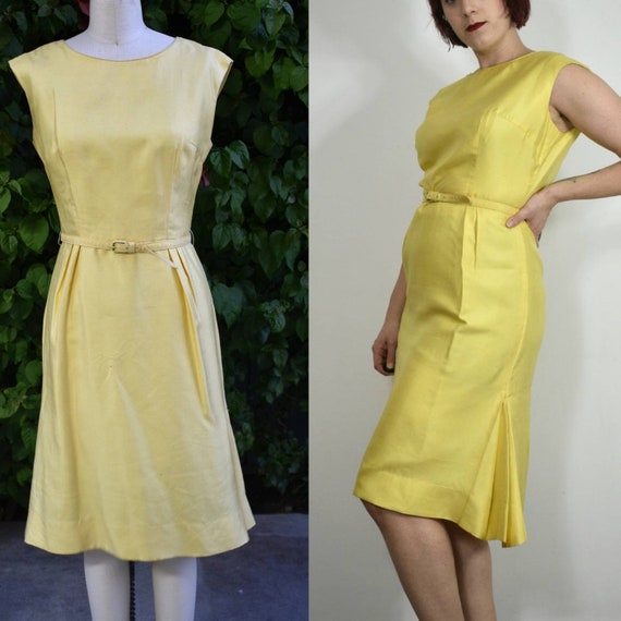 light yellow silk dress