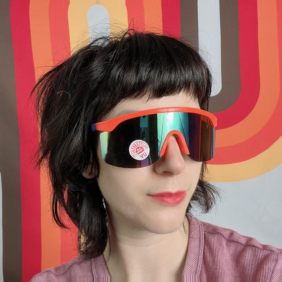 Deadstock vintage 80s 90s Neon Colorblock Sunglass