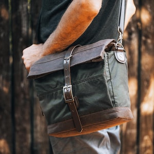 Waxed Canvas Oilskin Satchel - Free Personalization