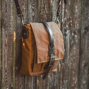 Oilskin Waxed Canvas Satchel - Free Personalization