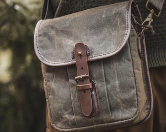 Small Waxed Canvas Shoulder Bag