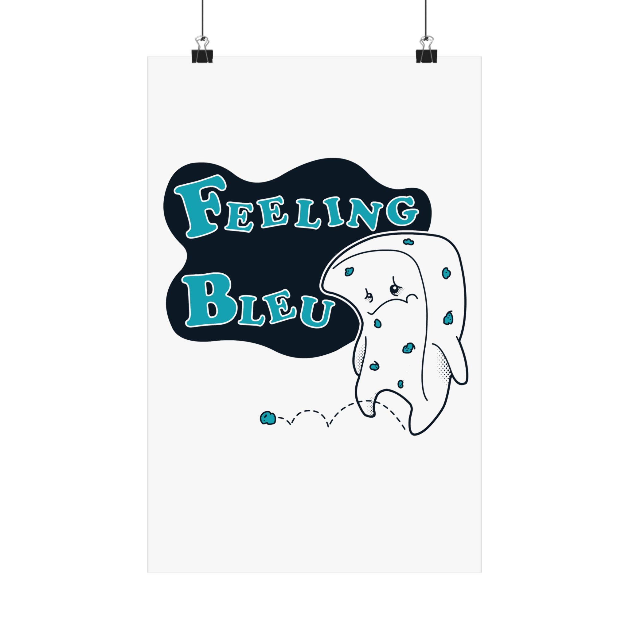 面白い「Feeling Bleu」チーズポスター、気まぐれなキッチン 