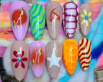 Neon Tides | Y2K nails
