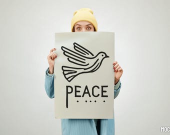 Minimalist Dove Print | Peace Wall Art (Digital Download)