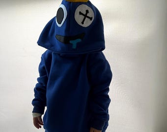sweatshirt, sweater, blue, rainbow, Friends, character, drawings, crown, Halloween, carnival, costume
