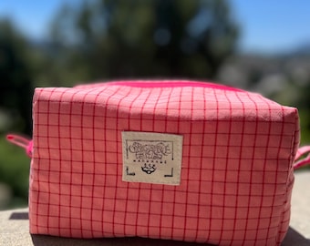 toiletry bag, travel, patchwork, cosmetics, makeup, vacation,