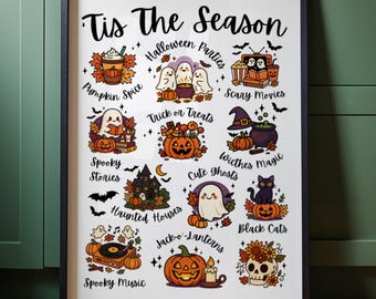 Vintage Halloween Poster: Spooky Season Wall Art