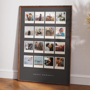 Polaroid Gift, Custom Polaroid Collage, Magic Moments Poster, Best Friends Gift, Romantic Photo Idea, Photo Memories, Vacation Photo Collage