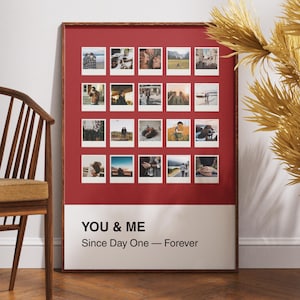 Custom Polaroid Collage, 1st Anniversary Gift, Romantic Gift for Boyfriend, Polaroid Anniversary Gift, Gift for Husband, For Wife, Unframed