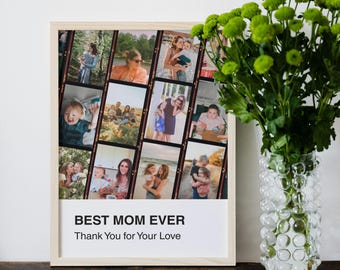 Mother's Day Photo Collage Gift: Personalized Family Picture Frame (Digital Download)