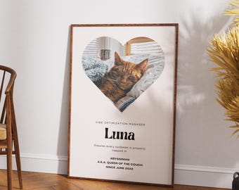 Personalisiertes Haustier Poster: Lustiges Haustier Geschenk