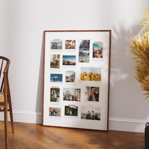 Custom Polaroid Photo Collage, Memory Photo Collage, Personalized Wall Art, Memory Print, Custom Photo Print, Unique Photo Collage