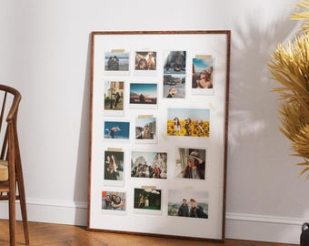 Custom Polaroid Photo Collage, Memory Photo Collage, Personalized Wall Art, Memory Print, Custom Photo Print, Unique Photo Collage