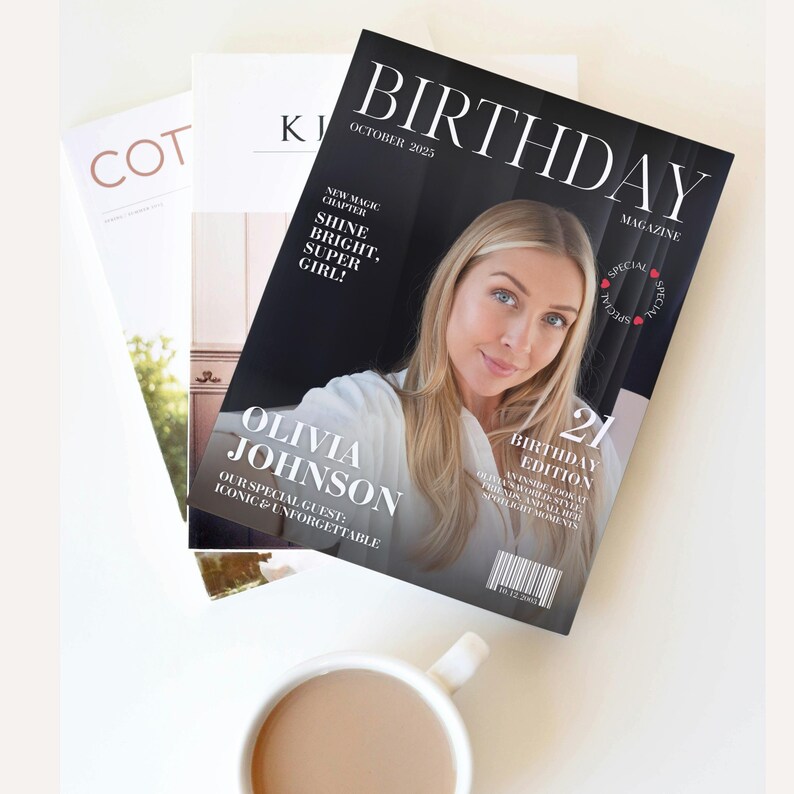 Birthday Magazine Canva Template, Bestie Gift (digital Download) - Etsy