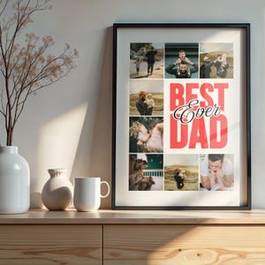Dad Photo Collage, Father’s Day Gift, Custom Daddy Photo Gift, Personalized Gift for Dad, First Father’s Day Frame, Photo Collage for Dad
