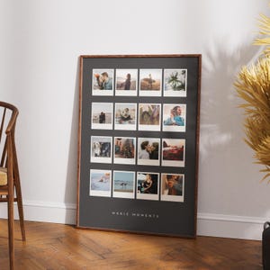 Polaroid Geschenk, Polaroid Collage nach Maß, Magic Moments Poster, Geschenk für die besten Freunde, Romantische Fotoidee, Fotoerinnerungen, Urlaubsfotocollage