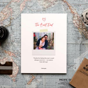 Papa Fotokarte, Vatertagsgeschenk von Tochter oder Kindern, Geburtstagskarte Papa, personalisiertes Geschenk für Vater, individuelle Karte für Papa