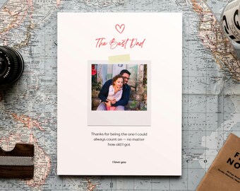 Personalized Dad Photo Card, Father's Day Gift (Digital Download)