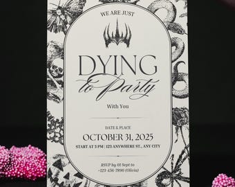 Vintage Halloween Party Invitation Template (Digital Download)