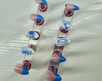 Detroit Lions  Football inspired nail decals . Nails not included.
