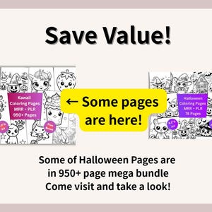 Halloween Coloring Pages PLR MRR, Spooky Coloring Pages, Master Resell Rights, Commercial use, Digital Download, Kids Activity image 8