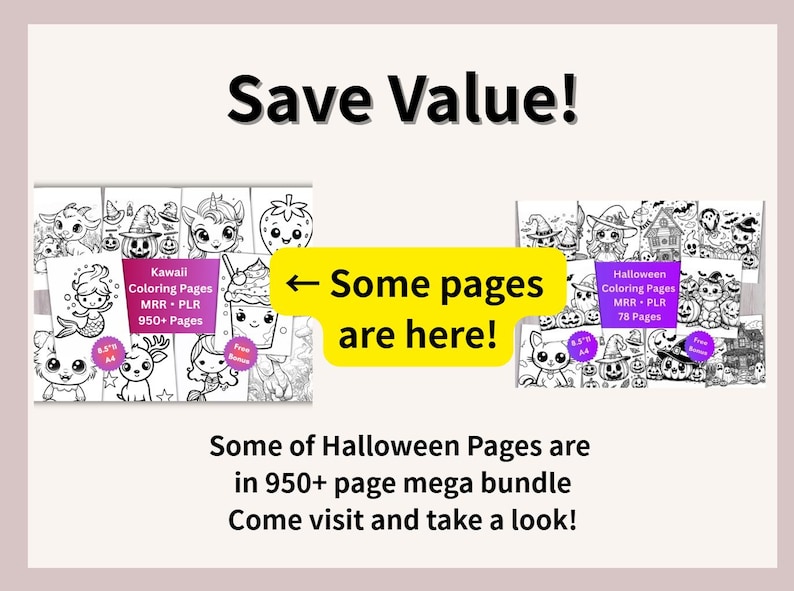 Halloween Coloring Pages PLR MRR, Spooky Coloring Pages, Master Resell Rights, Commercial use, Digital Download, Kids Activity image 8