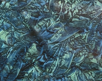 Van Goghglas, blauw en blauwgroen, 12 x 8 inch