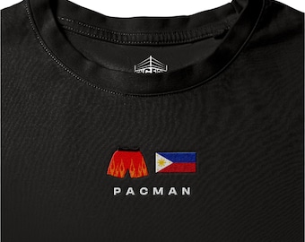 Manny Pacquiao x Pacman Embroidered Premium Boxing T-Shirt