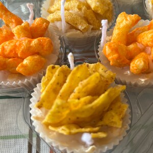 Fire Starter Gift Set / Foodie Cheetos Mini Cupcakes / Fire Starters /  Party Favors / Camping Gift for Couple / Outdoors Bonfire Gift Set