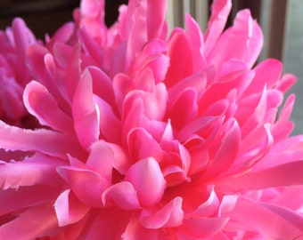 Pink Flower Pens Set of 18 Mums Chrysanthemums Barbie Party Decor Favors Hot Pink Birthday Decoration Handmade Party Favors