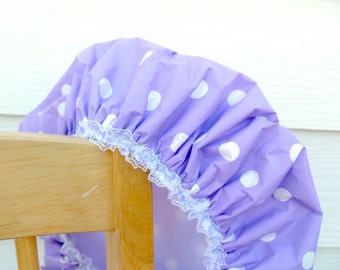 Waterproof Shower Cap: Lavender Purple, Gift for Her