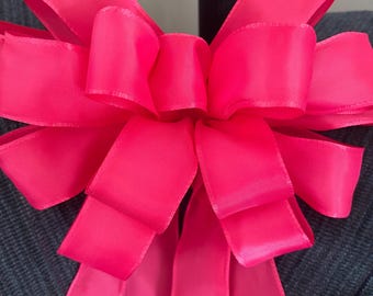 Hot Pink Summer Bow: Tree Topper, Wreath Decor