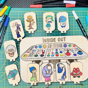 Digital Keychain Design "Inside Out" - Vector File