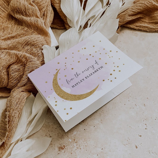 Over the Moon Thank You Cards Etsy