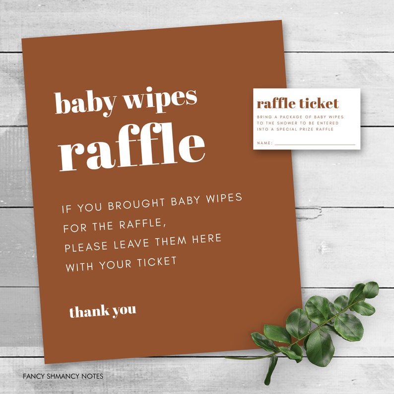Editable Baby Shower Raffle Ticket & Sign Fully Editable Etsy