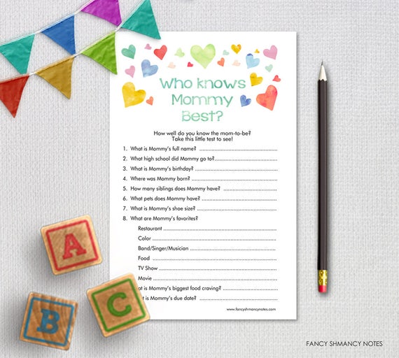 Rainbow Baby Shower Game Who Knows Mommy Best Rainbow Hearts Rainbow Baby Shower Game Who Knows Mommy Best Rainbow Hearts