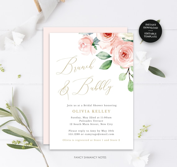 Printable Invite INSTANT DOWNLOAD Photo Wedding Invitation Template Digital Download 100% Editable Text Templett RSVP and Details