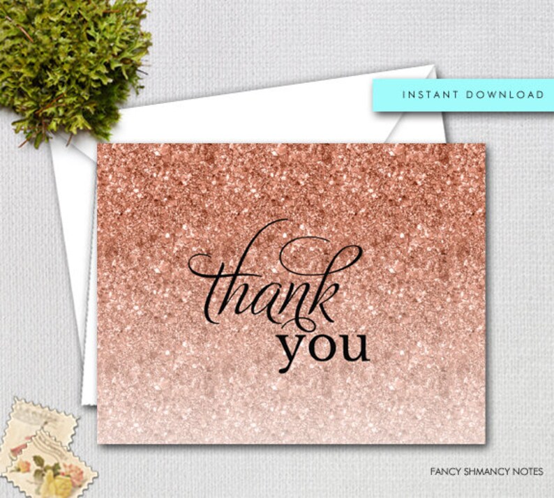 Printable Folded Note Card 1435 Instant Donwload Rosegold Note Card Printable Folded Note Card 1435 Instant Donwload Rosegold Note Card