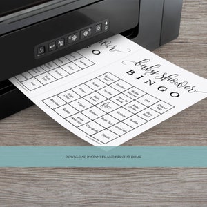 Baby Bingo Game Cards-Set 1 Baby Shower Game Fancy Script, 50 Prefilled Cards, Blank Cards, Calling Cards Printable PDF Instant Download 916 image 5