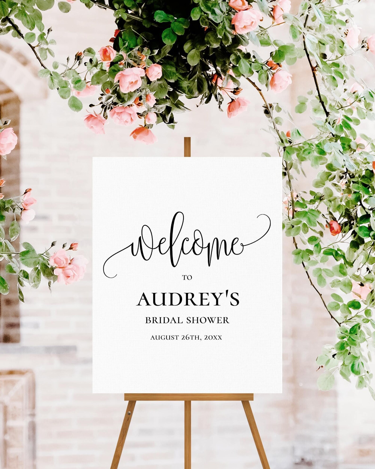 Elegant Script Welcome Sign Template | Minimalist Calligraphy Style ...