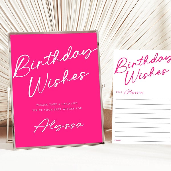 Wish Cards and Sign, Fully Editable Birthday, Retirement, Graduation, Custom Colors & Text, Instant Download CORJL Editable Template 193